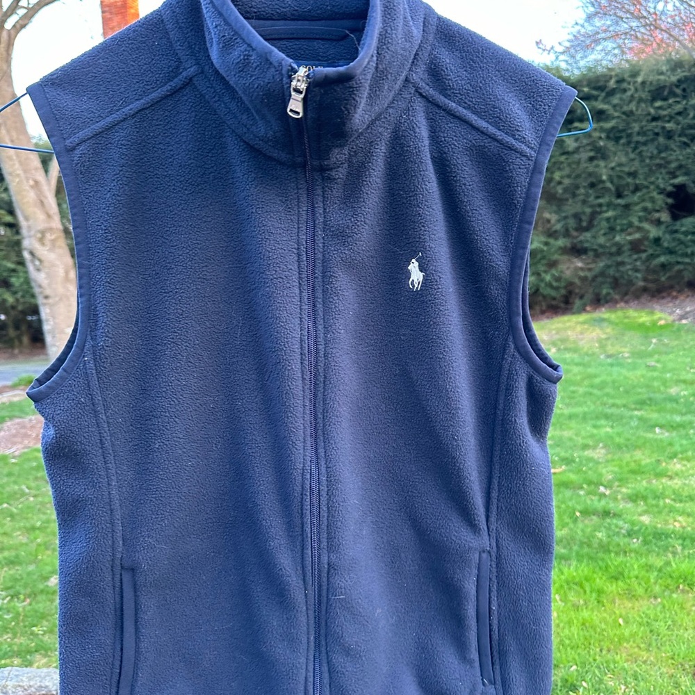 NWT Polo Golf Ralph Lauren navy blue fleece vest - Picture 13 of 13
